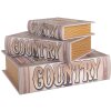 Clayre & Eef 66258 Caja de Almacenaje Set de 3 Retro Vintage Madera Beige Marrón