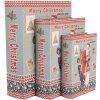 Clayre & Eef 66260 Juego de 3 cajas de madera azul rojo diseño retro vintage