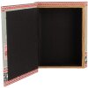 Clayre & Eef 66260 Juego de 3 cajas de madera azul rojo diseño retro vintage