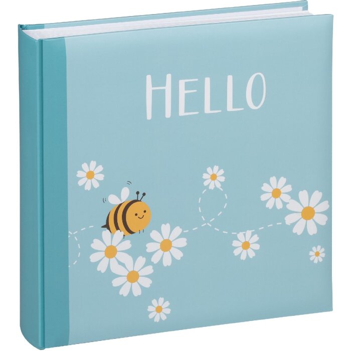 Walther álbum infantil Hello Bee Azul 26x25 cm 50 páginas glassine hojas protectoras