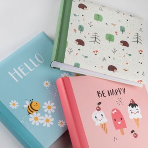 Walther álbum infantil Hello Bee Azul 26x25 cm 50 páginas glassine hojas protectoras