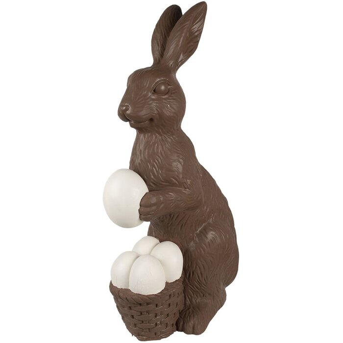 Clayre & Eef 5MG0055 Decoración Conejo Marrón Blanco 47x25x82 cm Estilo rústico