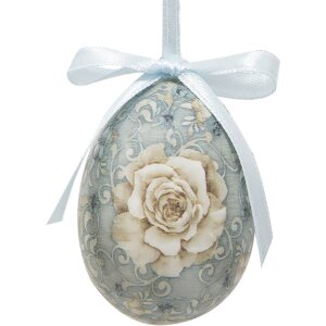 Clayre & Eef 65905 Decoración huevos colgantes juego 12 vintage look Ø 4x5 cm
