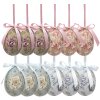 Clayre & Eef 65905 Decoración huevos colgantes juego 12 vintage look Ø 4x5 cm