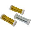 Clayre & Eef 66213 Set de 3 rollos de alambre dorado y plateado 15m