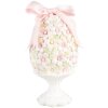 Clayre & Eef 6PR5145 Decoración Huevo Ø 10x20 cm Rosa Blanco Verde Romántico