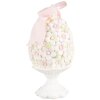 Clayre & Eef 6PR5145 Decoración Huevo Ø 10x20 cm Rosa Blanco Verde Romántico