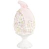 Clayre & Eef 6PR5145 Decoración Huevo Ø 10x20 cm Rosa Blanco Verde Romántico