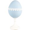 Clayre & Eef 6PR5146 Decoración Huevo Azul Blanco 11x9x21 cm Estilo Retro Vintage