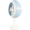 Clayre & Eef 6PR5146 Decoración Huevo Azul Blanco 11x9x21 cm Estilo Retro Vintage
