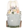 Clayre & Eef 6PR5148 Decoración Conejo Blanco Rosa 11x6x10 cm Estilo country