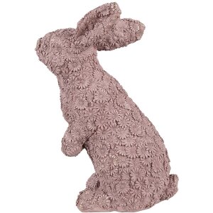 Clayre & Eef 6PR5149 Decoración Conejo Rosa 19x11x26 cm Poliresina