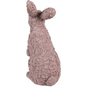 Clayre & Eef 6PR5149 Decoración Conejo Rosa 19x11x26 cm Poliresina