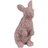 Clayre & Eef 6PR5149 Decoración Conejo Rosa 19x11x26 cm Poliresina
