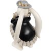 Clayre & Eef 6PR5150 Decoración Conejo Blanco Negro Oro 14x13x22 cm