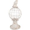 Clayre & Eef 6PR5151 Decoración Pájaro Ø 20x44 cm Gris Estilo Antiguo Poliresina
