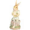 Clayre & Eef 6PR5452 Decoración Conejo 10x6x13 cm Poliresina Beige Amarillo