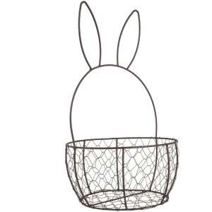 Clayre & Eef 6Y5794 Set de 2 cestas de metal marrón Ø 33x55 cm Ø 27x45 cm