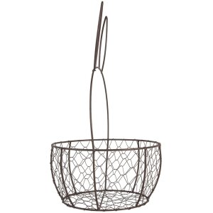 Clayre & Eef 6Y5794 Set de 2 cestas de metal marrón Ø 33x55 cm Ø 27x45 cm