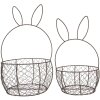 Clayre & Eef 6Y5794 Set de 2 cestas de metal marrón Ø 33x55 cm Ø 27x45 cm