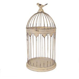 Clayre & Eef 5Y1283 Set de jaulas decorativas estilo antiguo marrón Ø32x60 Ø23x40 cm
