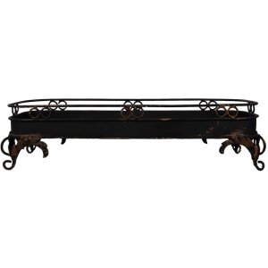 Clayre & Eef 5Y1284 Bandeja Hierro Negro 55x20x14 cm...
