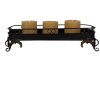 Clayre & Eef 5Y1284 Bandeja Hierro Negro 55x20x14 cm Decoración Estilo Antiguo