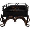 Clayre & Eef 5Y1284 Bandeja Hierro Negro 55x20x14 cm Decoración Estilo Antiguo