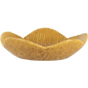 Clayre & Eef Bol Flor Amarillo-Rojo Ø14x3cm Cerámica Deco Snacks