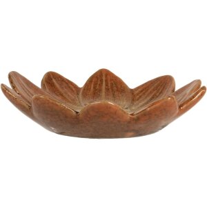 Clayre & Eef Cuenco Flor Naranja Amarillo Ø14x3 cm Cerámica esmaltada