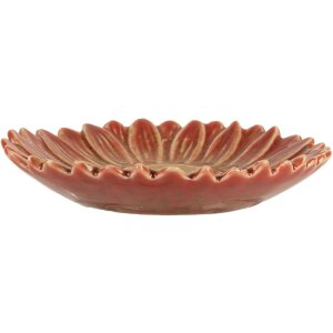 Clayre & Eef 6CE2158 Cuenco Flor Rojo Amarillo Ø14x3cm