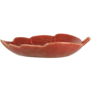 Clayre & Eef 6CE2160 Bol Alcachofa Cerámica Rojo 16x12x3 cm