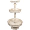 Clayre & Eef Estante de Hierro Beige Vintage 42×75 cm Estilo Antic Triple Estante