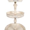 Clayre & Eef Estante de Hierro Beige Vintage 42×75 cm Estilo Antic Triple Estante