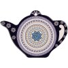 Clayre & Eef 6CE2055 Posavasos cerámico azul violeta 24x17 cm
