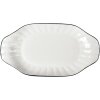 Clayre & Eef 6CE2166 Bol Cerámica Blanco Negro 29x16x3 cm Estilo Moderno