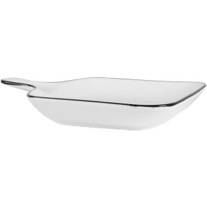 Clayre & Eef 6CE2168 Bol Cerámica 23x17x3 cm Blanco Negro Moderno