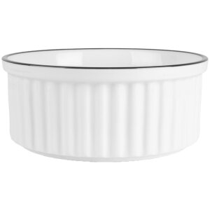 Clayre & Eef 6CEBO0211 Bol Cerámica Blanco Negro Ø 16x7 cm 650 ml Redondo Moderno