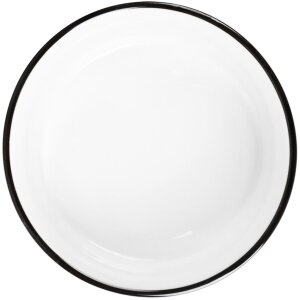 Clayre & Eef 6CEBO0211 Bol Cerámica Blanco Negro Ø 16x7 cm 650 ml Redondo Moderno