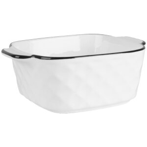 Clayre & Eef 6CEBO0212 Bol Blanco Negro 15x12x5 cm 400 ml Cerámica Moderna