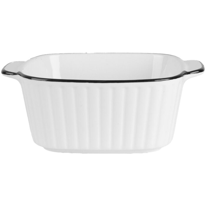 Clayre & Eef 6CEBO0213 Bol Cerámica Blanco Negro 15x12x5 cm 400 ml Moderno