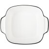 Clayre & Eef 6CEBO0213 Bol Cerámica Blanco Negro 15x12x5 cm 400 ml Moderno