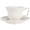 Clayre & Eef Taza de café con plato incluido blanco 175 ml cerámica 12x9x6 cm