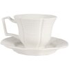 Clayre & Eef Taza de café con plato incluido blanco 175 ml cerámica 12x9x6 cm