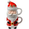 Clayre & Eef Taza navideña Papá Noel Cerámica 300/375ml Estilo rústico