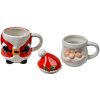 Clayre & Eef Taza navideña Papá Noel Cerámica 300/375ml Estilo rústico