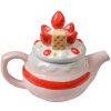 Clayre & Eef Tetera Strawberry Cake Rosa 325ml 17x10x13cm Cerámica