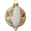 Clayre & Eef 6GL4708 Adorno para árbol de Navidad vidrio gris blanco Ø 5x7 cm estilo campestre