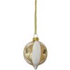 Clayre & Eef 6GL4708 Adorno para árbol de Navidad vidrio gris blanco Ø 5x7 cm estilo campestre