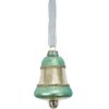 Clayre & Eef 6GL4710BL Colgante Navidad Cristal Azul Ø 5x9 cm Estilo Campestre